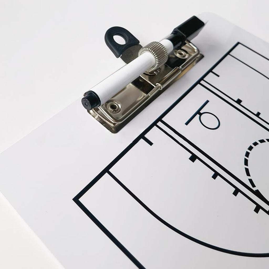 Double-Sided Football Full Half Court Tactic Board Dry Erases Board Basketball Coaching Board for Coaches with Marker
