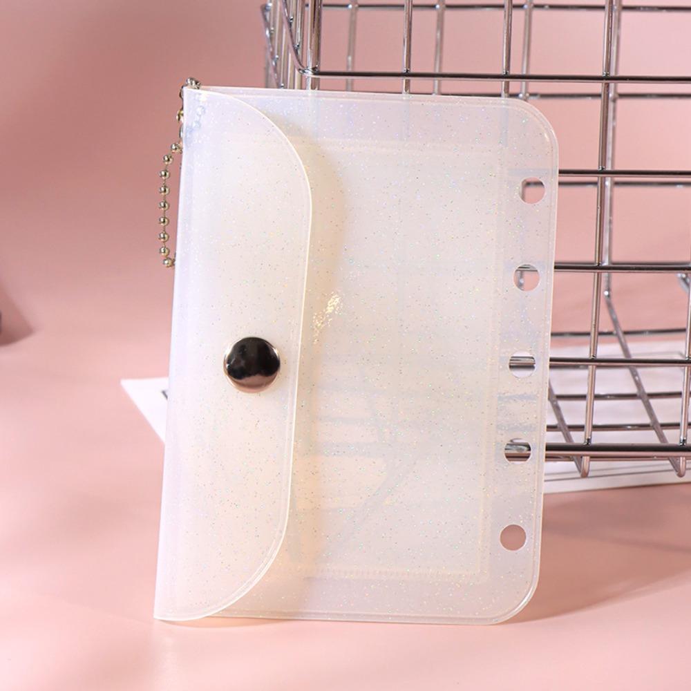 

4pcs PVC Notebook Card Bag Key Ring Women s Card Holder loose Leaf Card Sleeve Girls Gift Style C