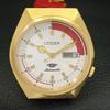 REFURBISHED MENS CITIZEN AUTOMATIC 8200 JAPAN WHITE COLOR DIAL WATCH A432386-2 R111-a432386