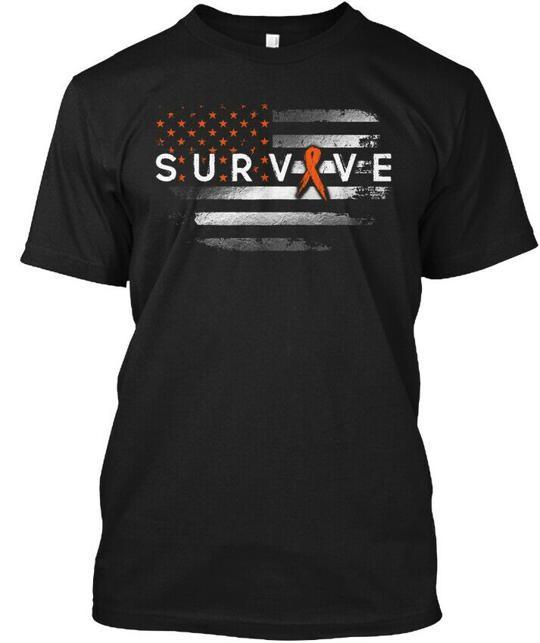 Survive Flag American Multiple Sclerosis T-Shirt Made in the USA Size S to 5XL 4XL