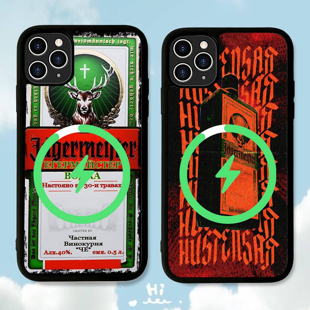 Hi J-Jagermeister Logo Magnetic Wireless Phone Case For IPhone 17 16 15 14 13 12 11 Pro Max Plus Mag Phone Cover