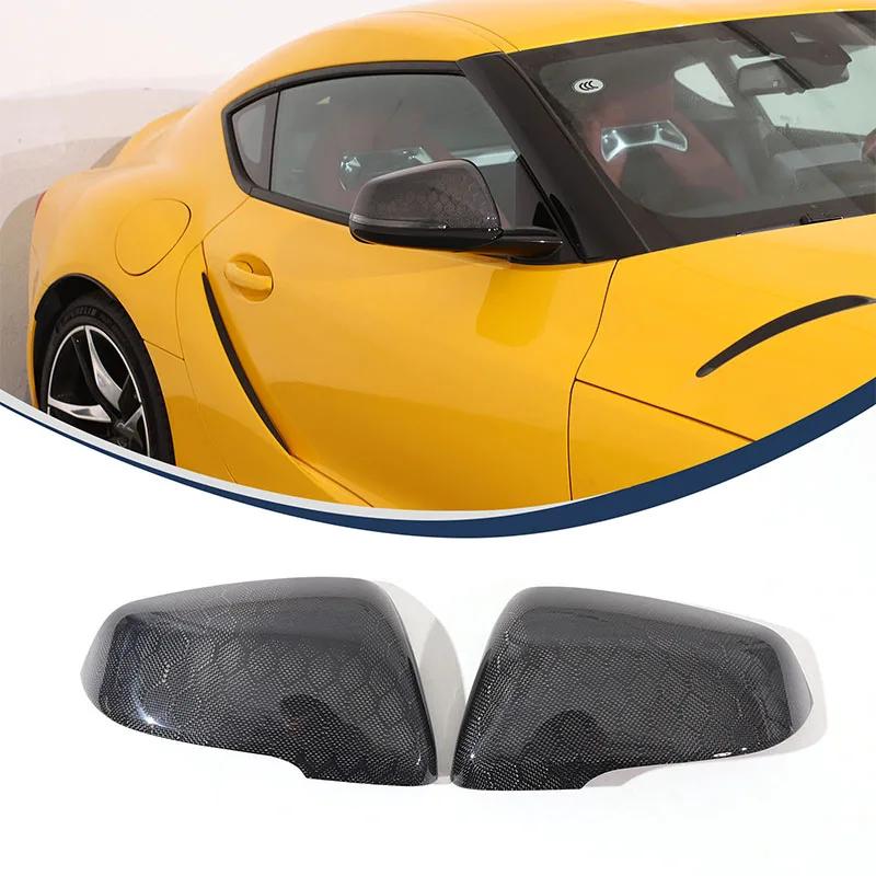 

Real Carbon Fiber Car Center Console Interior Gear Decoration Mirror Trim Sticker For Toyota Supra MK5 A90 2019-2026 Accessories