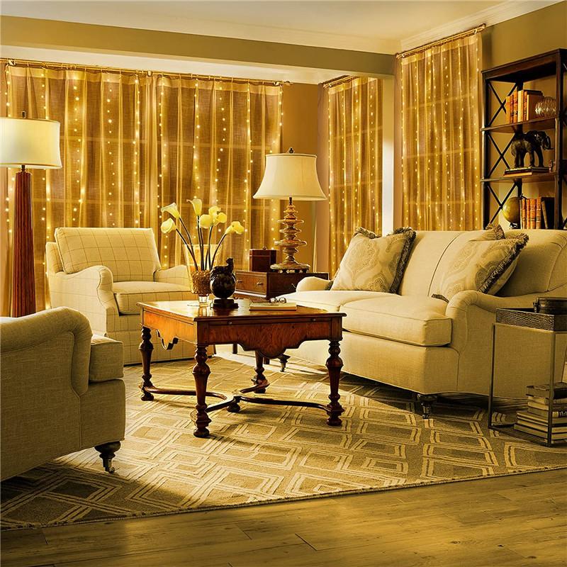 9x3/12x2m Christmas Lights Garland LED Curtain Icicle String Light Fairy Wedding Lighting Decoration Home Windows Party Garden