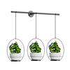 1 Set Hanging Flower Pots Wall Mounted Plant Hanger Hanging Planter Set Includes Metal Rod 3 Planters Ropes for Windows Ceilings Walls Garden Decor