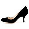 Nye Kvinner Pumps Klassiske Sexy spisse tær 6,5 cm Mid Med Kattunge Høye hæler Sko Vår Merkedesign Svart kjole Bryllupssko