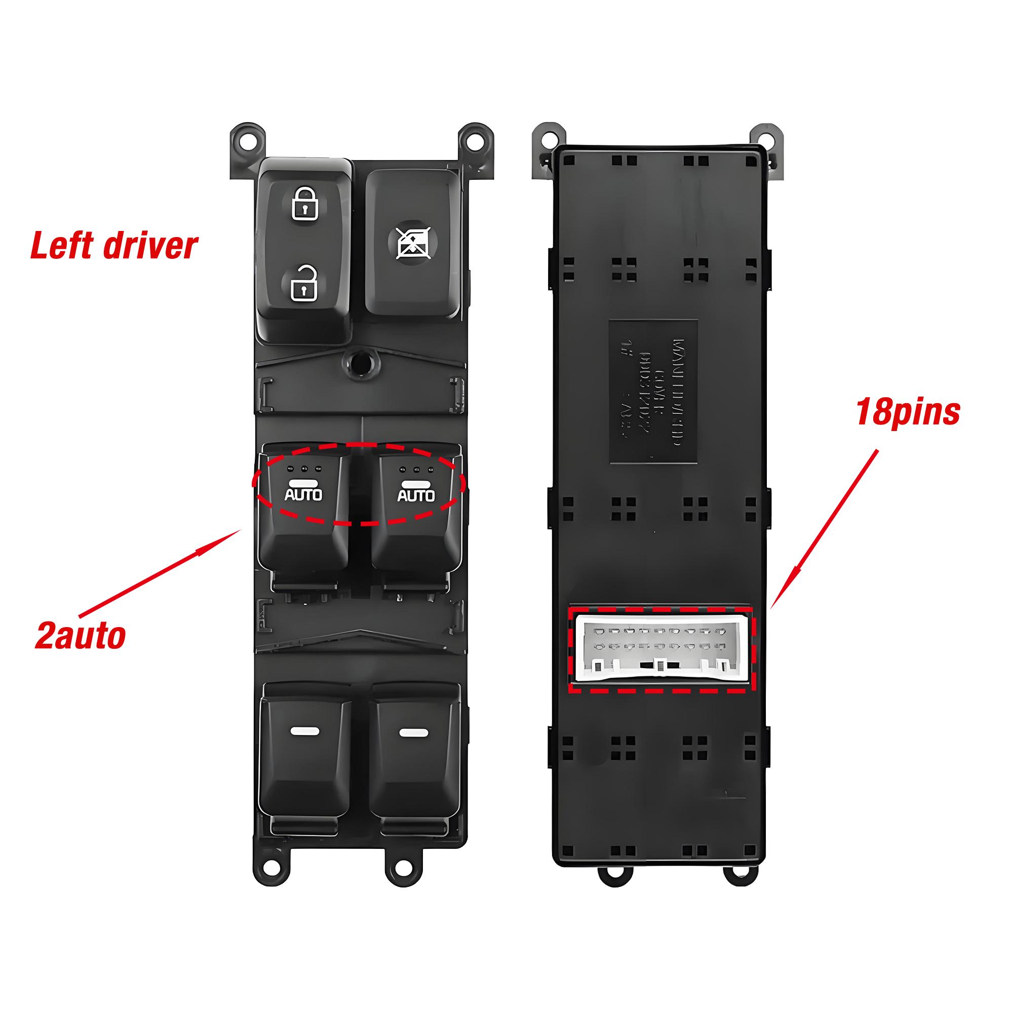 93571-A7200 93571A7200 For Kia Forte 2014 2015 2016 2017 2018,Electric Power Master Window Lifter Control Switch Button 93571-A7200