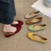 Flat-soled Suede Single Shoes 2025 Spring New Korean Version Grandma Shoes One-pedal Commuter Shoes Soft-soled Temperament Shoes