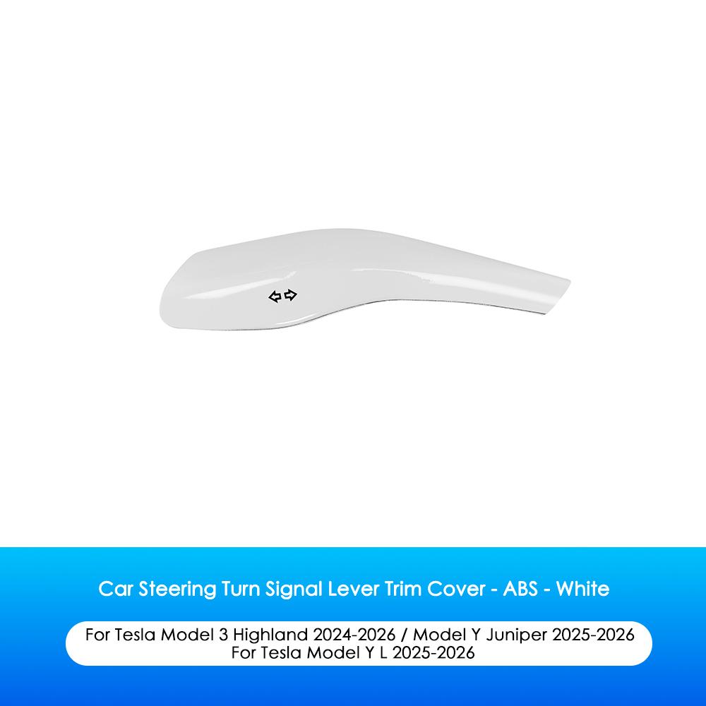 Heenvn ABS Car Steering Turn Signal Lever Trim Cover For Tesla Model 3 Highland Model Y Juniper Model YL 2025 2026 Auto Interior
