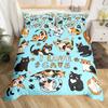Dog Bedding Set King Full Kids Cute Cartoon French Bulldog Dogs Duvet Cover Watercolor Animal Comforter Cover Puppy Quilt Cover