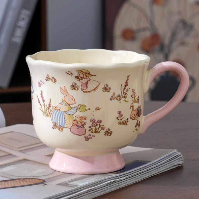 Cute Cartoon Ceramic Cup High Value Animal Mug Student Children Drinking Water Cup Souvenir Gift Cup Coffee Cup