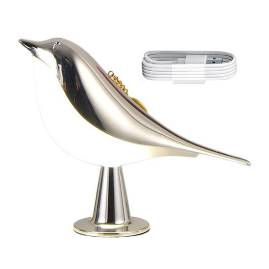 Lâmpada de mesa LED Night Light Bird 3 modos de luz Ajuste de brilho Sem cintilação Lâmpada de cabeceira LED recarregável Decoração de mesa