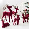 Tree Red Christmas Reindeer Decor Sparkling Figurines Holiday Hanging Ornament