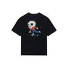 Li Ning X Pablo Ientile Collaboration Skateboard Series Cartoon Skeleton Print Loose Short Sleeve T-Shirt Unisex Tops Black AHSS863-3