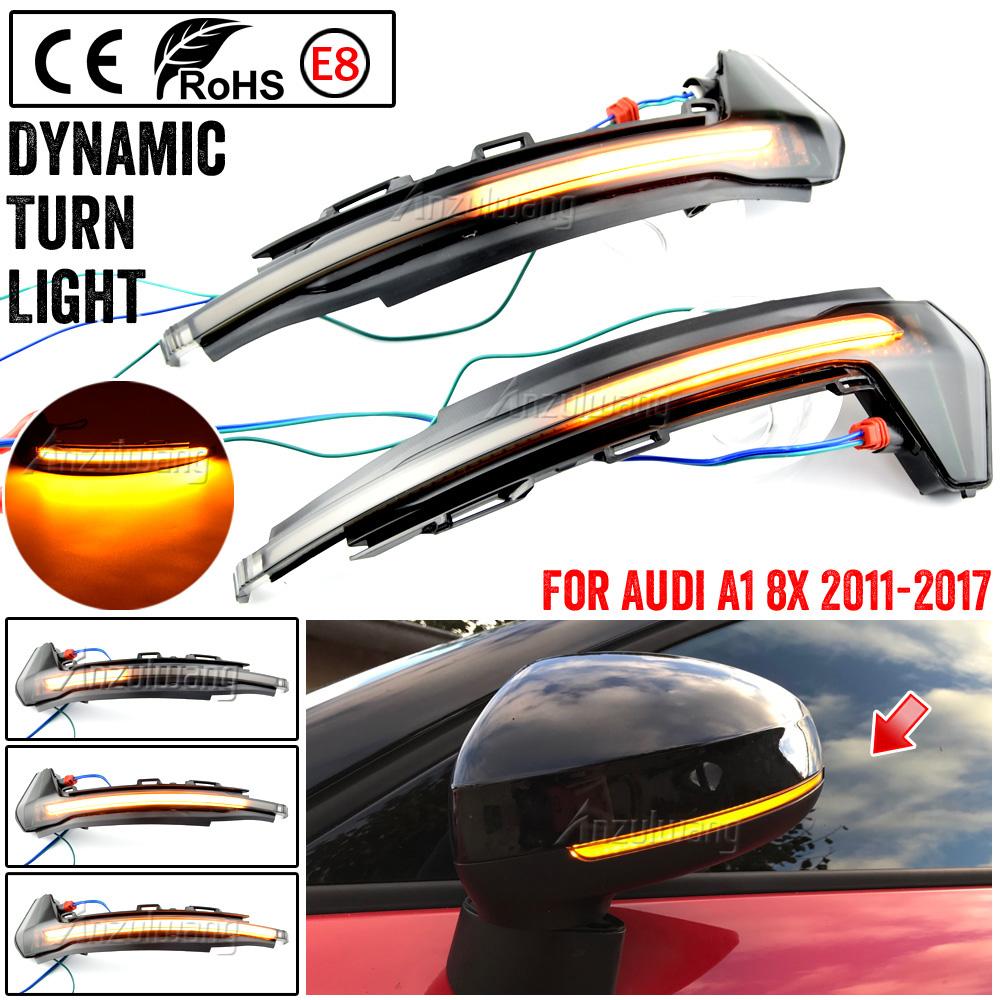 2x LED Dynamic Turn Signal Light Fit for A1 ( 8X ) 2011-05.2018 Side Mirror Blinker Arrow Sequential Flasher Repeater