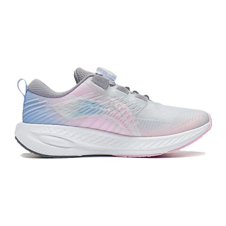 Li Ning Comfortable Versatile Non-Slip Wear-Resistant Kids Running Shoes Kids Running Shoes Antarctic-Gray Peach-Blossom-Pink YKFT072-8