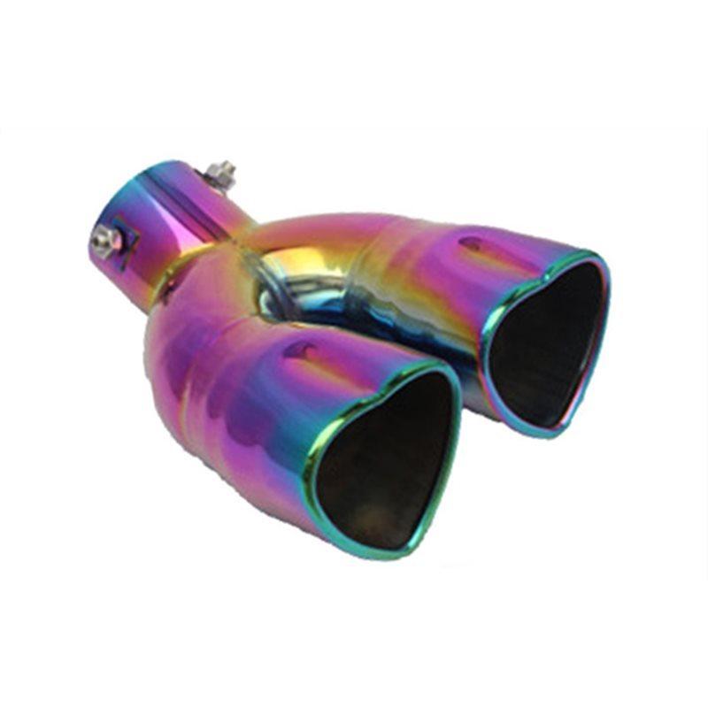 Universal Heart Shaped Car Exhaust Tail Pipe Muffler 63 Mm Heart Edge Car Stainless Steel Outlet Muffler Tip Pipe