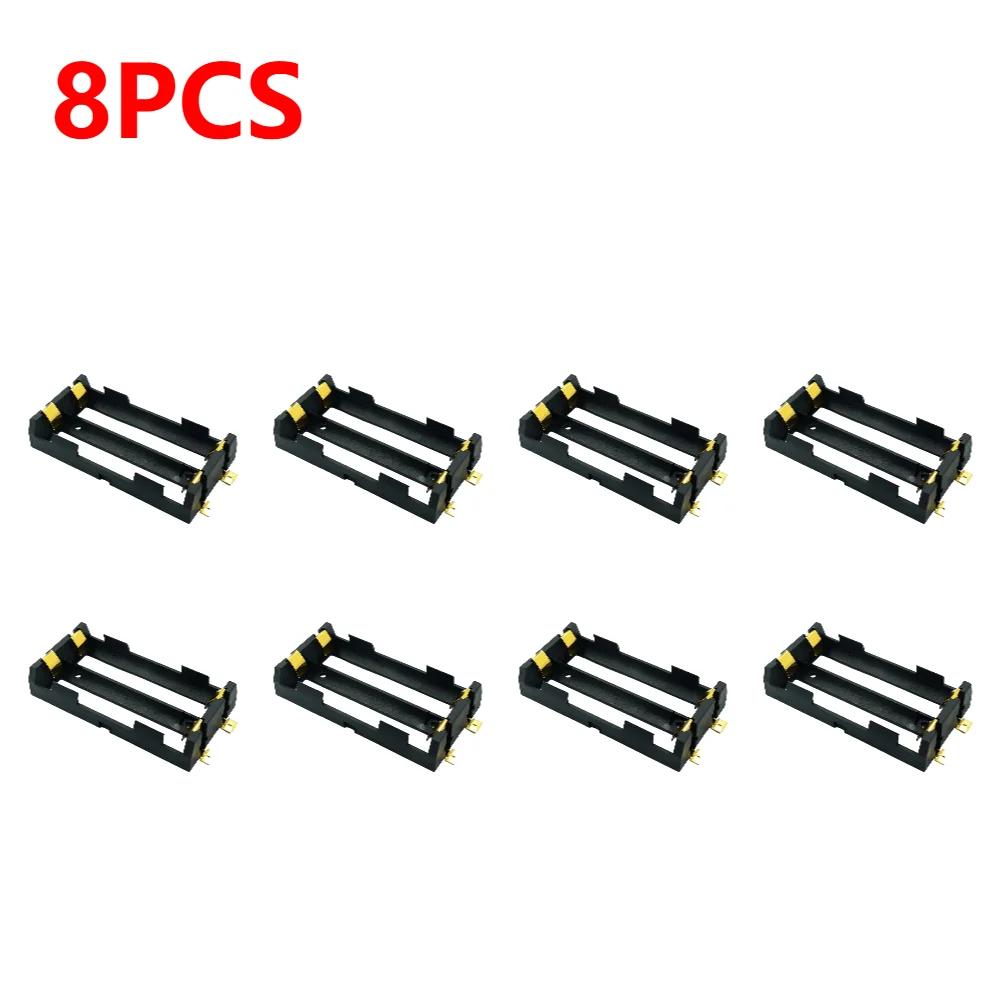 1-10pcs 18650 SMT Battery Holder 18650 SMD Battery Box With Bronze Pins Rechargeable Battery Holder Clip Storage Case Power Bank