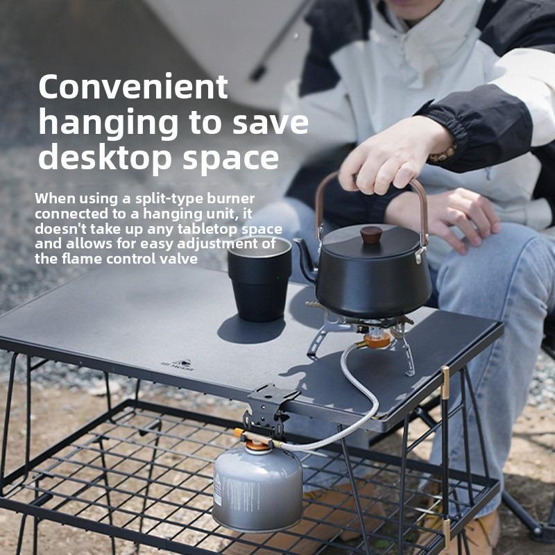 Hang Gas Canister Hook Outdoor Multi-purpose Gas Tank Hook With Hanging Plate Bottle Opener Camping Table Gas Stove Tank Hook 4