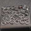 35 Pcs Gothic Ring Set for Men Women Trendy Joker Face Devil Smile Face Finger Ring For Daily Outfits Party Accessories Gifts