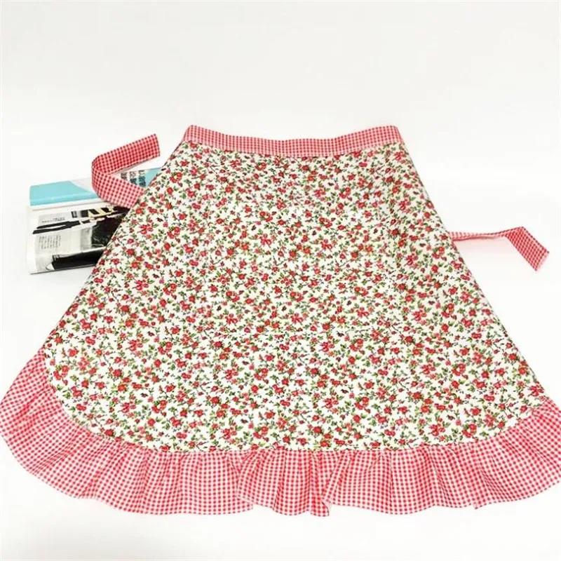 Practical Waist Kitchen Apron Lace Half Bib Maid Costume With Party Favors For Women Waitress