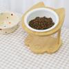Wooden Stand Cat Ceramic Bowl Non-Slip Cat Water Bowl Anti Vomiting Bowl  Pet Supplies