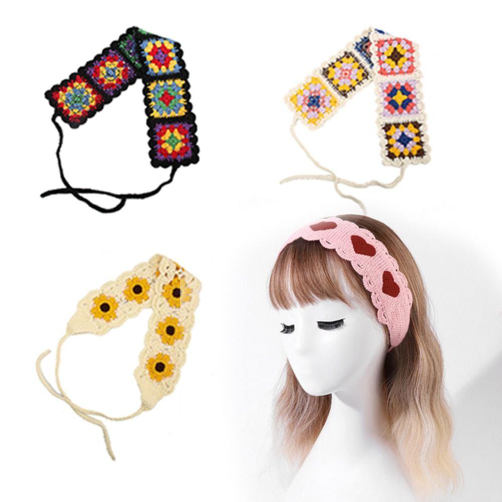 

Knitting Headband Hollow Crochet Hair Band Fashion Hairband