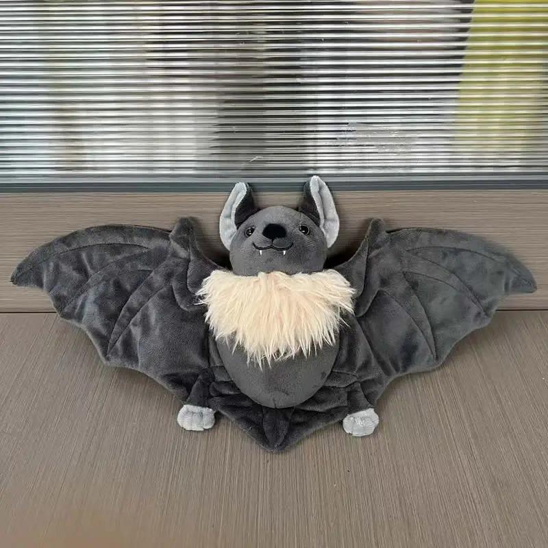 New 25cm Halloween Plushy Stuffed Bat Doll Plush Throw Pillow for Boys and Girls Christmas Halloween Decoration Holiday Gifts