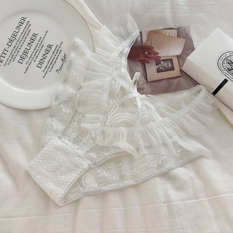 Luo Li Qingfeng Ruffled Lace Low-Waist Breathable Panties