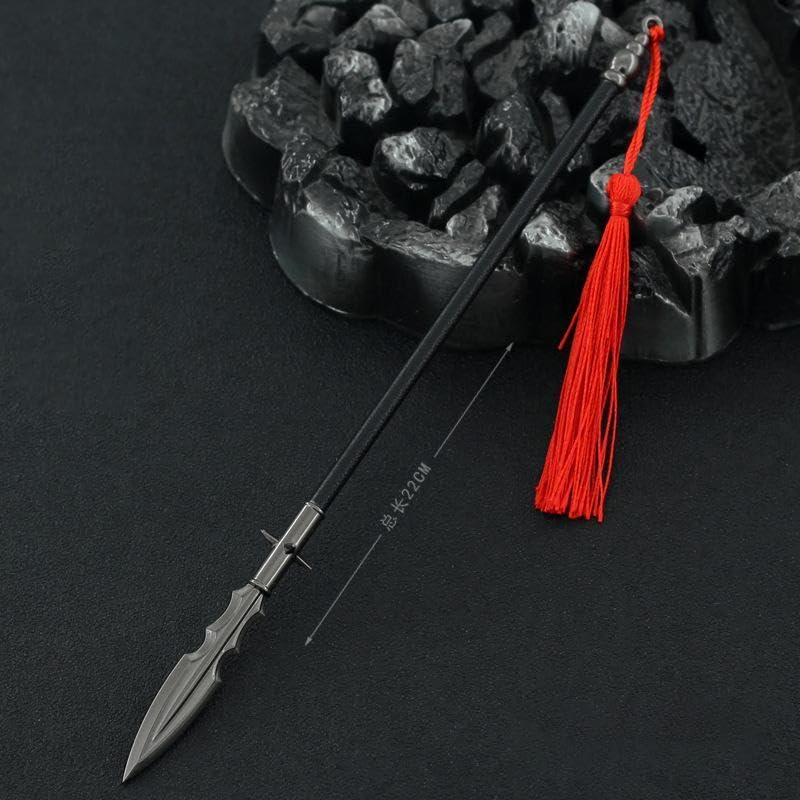 [Nekogamiyama] Romance of the Three Kingdoms General Hero Weapon Jiang Wei Boyue Spear Total Length 22cm  Miniature Figure Collector Interior