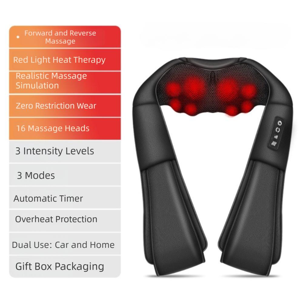 Multifunctional Electric Neck Massager Deep Kneading Shoulder Massager Full Body Massage