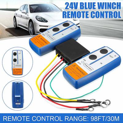 24V Electric Digital Wireless Winches Remote Control Recovery Kit For Jeep SUV Winch