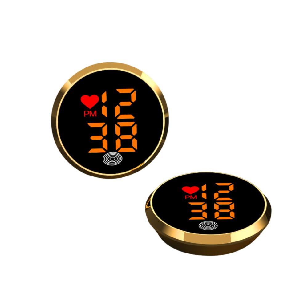 Mini Car Dashboard Clock Touch-Activated Digital Clock Stick-On Clock for Car Boat Bike Truck