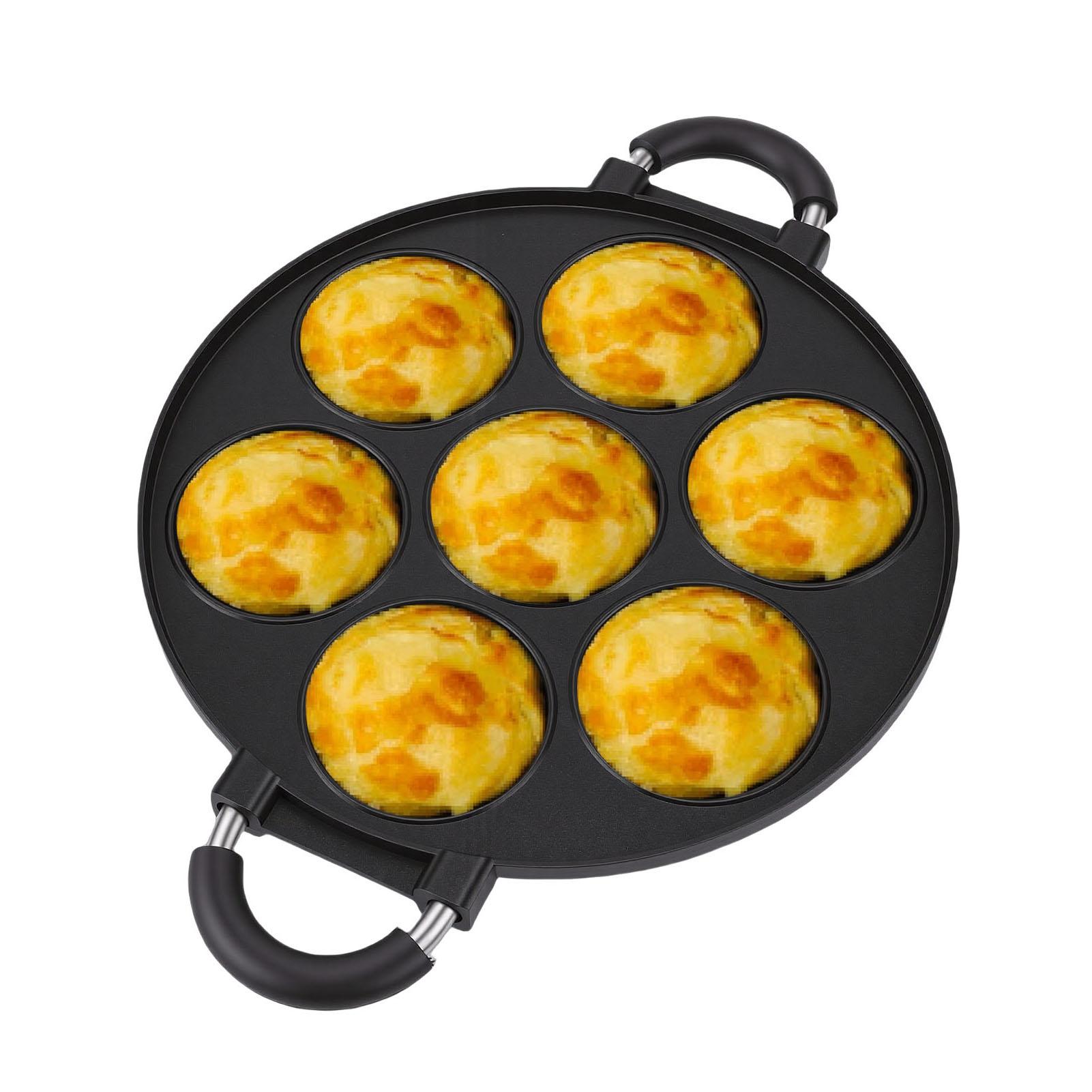 Kaisai Large Takoyaki Grill Pan Aluminum Alloy Nonstick Eggs Pancake Meatballs Maker Pan With Dual Handles For Baking Cooking