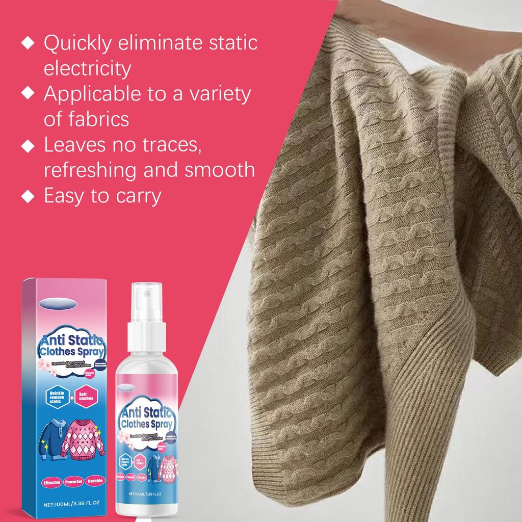 -static Spray For Clothing, Soft And Comfortable, Wrinkles Clothing, Smooth And Static-free Clothing Spray 100ml