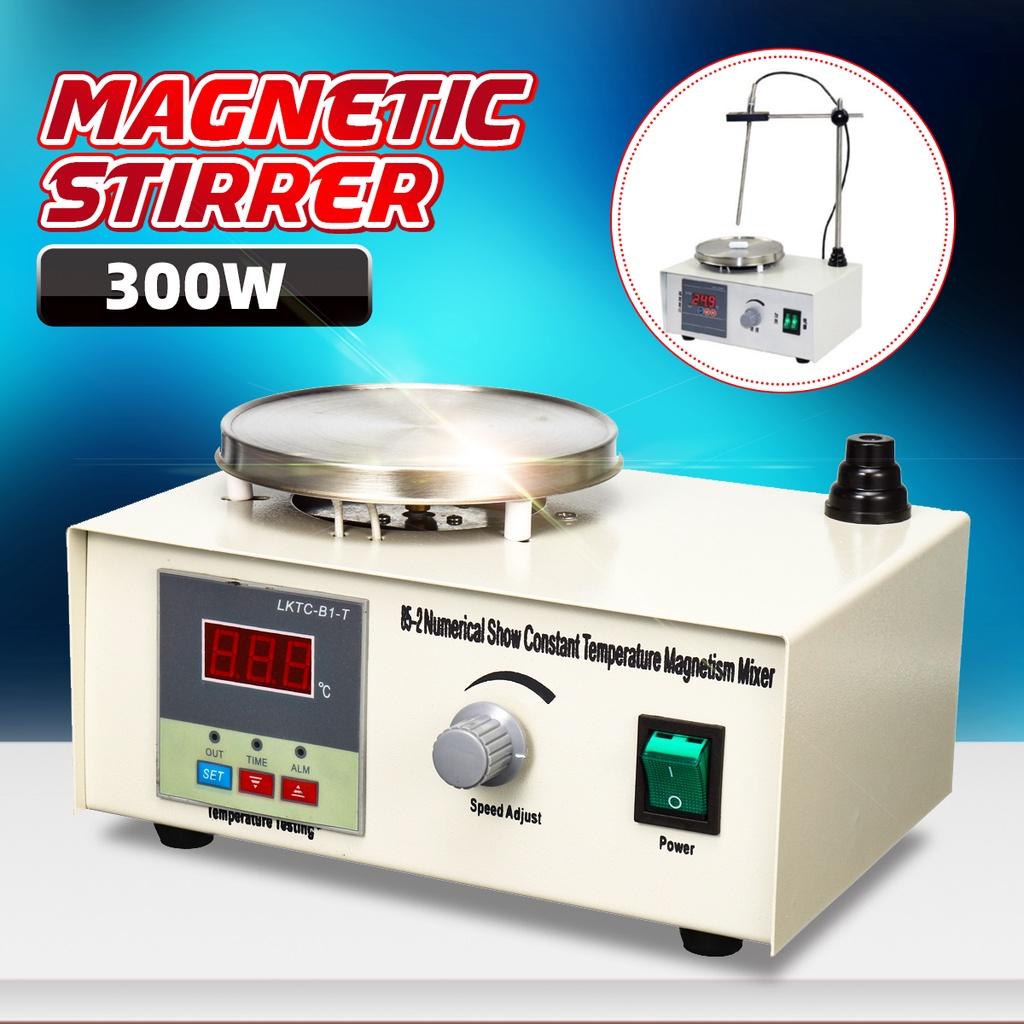220V Lab Heating Dual Control Mixer Magnetic Stirrer Hot Plate Magnetic Stirrer No Noise LED Temperature Display US Plug