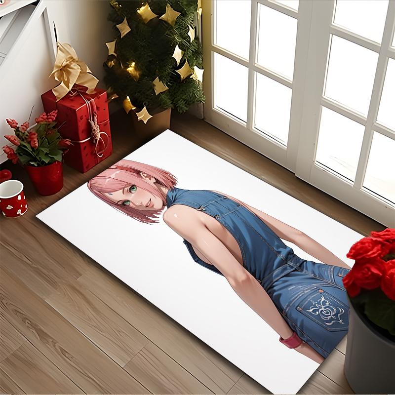 [naruto Printed Carpet] Non-slip Office Rug, Cozy Area Carprt for Living Room Use, Soft Home Sofa Chair Mat