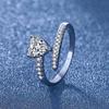 Exquisite Heart Ring for Women with Shiny Zirconia - Versatile Light Luxury Style Index Finger Band