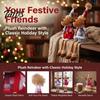 Festive Holiday Gift Sets Nordic Christmas Gnome Doll, Long Leg Reindeer Elf Plush Doll Souvenirs for Friends Shelf Window, Scandinavian Fabric
