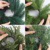 Norfolk Pine Garland Artificial Snow Pine Garland for Christmas Home Table Centerpieces Christmas Candle Rings Wreath