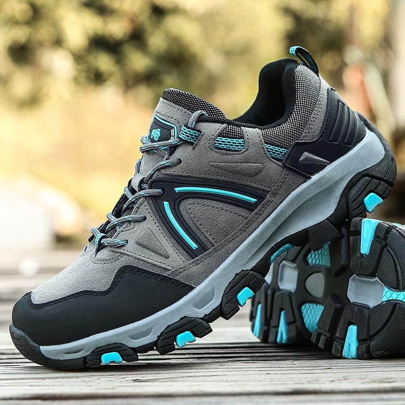 Męskie buty trekkingowe Zielone Męskie Casualowe Outdoorowe Buty Sportowe Antypoślizgowe Duży Rozmiar