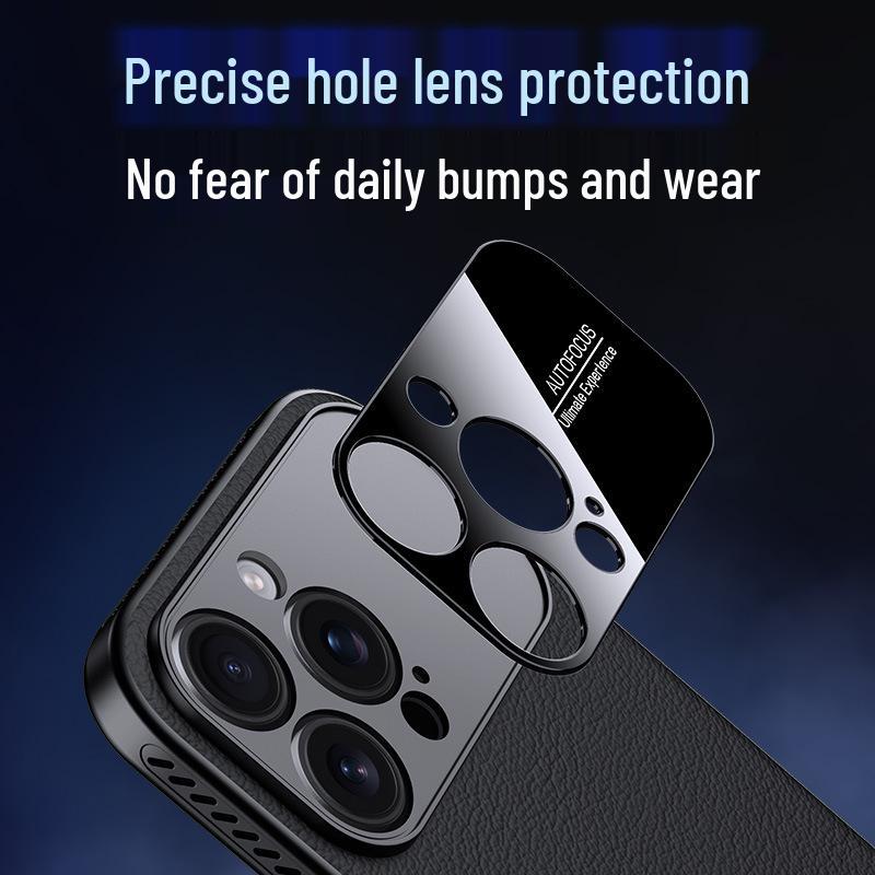 iPhone 17 Leather Case with Heat Dissipation, Magnetic Charging, and Full Coverage Anti-Fall Protection