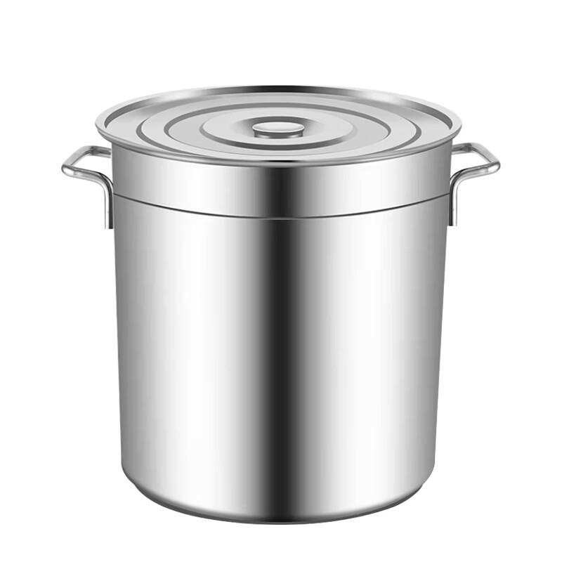 Thickened 304 Stainless Steel Round Bucket with Lid