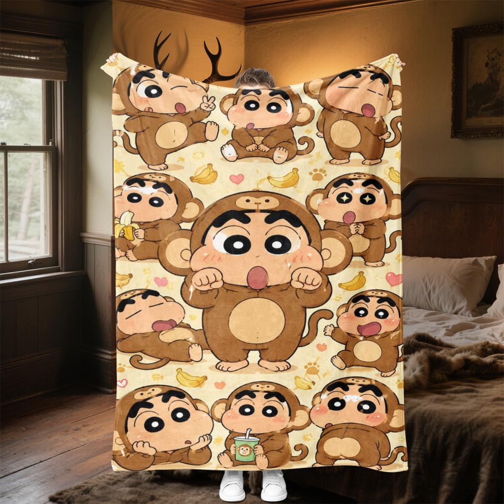 ShinChan Plüschdecke Weich Bequem Alle Jahreszeiten Perfektes Geschenk Sofa Büro Nickerchen Outdoor Reise Decke