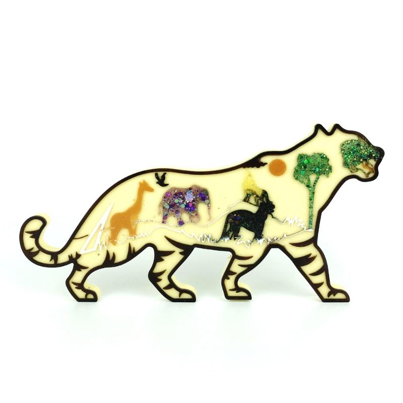 Tiger Epoxy Resin Mold,Animals Silicone Resin Mold Tiger Epoxy Resin Casting Mold for DIY Wall Hangings,Home Decoration