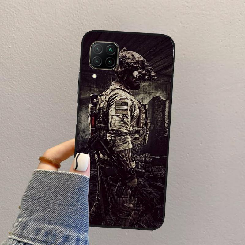 Military Army Special Forces For Huawei Nova Y70 Y90 Y60 Y73 Y72 Y61 Y91 12s 12i 11i 8i 9 10 SE P40 Lite P60 P30 Pro Case
