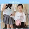 English Solid Letters Color Smooth Satchel Durable Kids Small Bag Crossbody