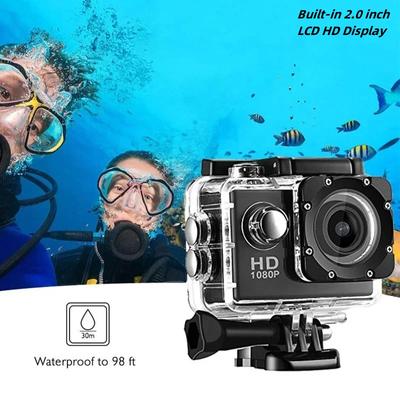 Action-Kamera 1080P/30FPS WiFi 2,0 Zoll 170D 4K Unterwasser-Wasserschutzhelm-Videoaufzeichnung Sportkameras Outdoor-Sport-Mini-Cam