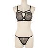 Erotic Lingerie Sets For Women Lace Garters Transparent Bra And Panty Set Female Porno Costumes Deep V Halter Sexy Underwear Set