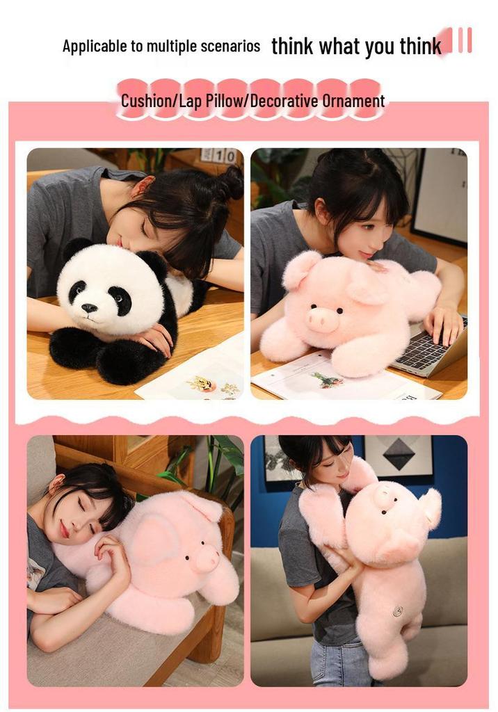 Cross-Border Style Plush Panda and Pig Hugging Doll - Perfect Valentine's Day Gift for Girls