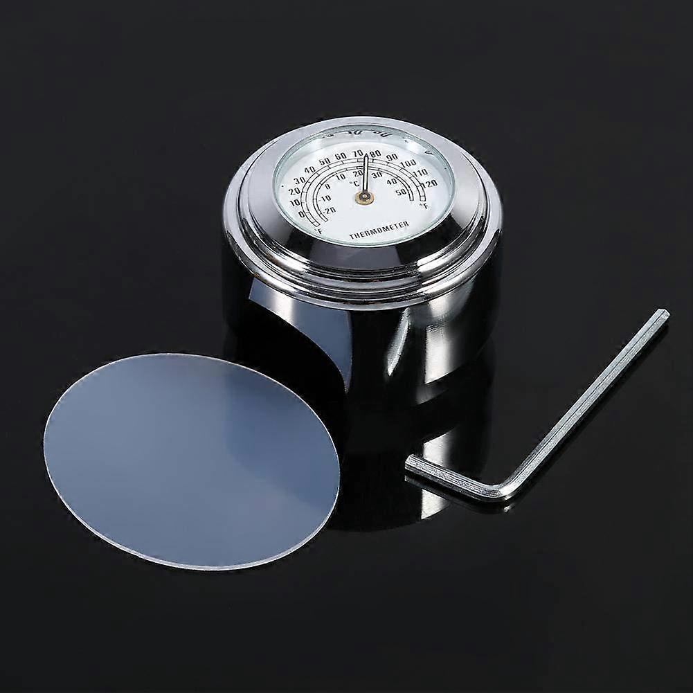 Motorcycle Handlebar Thermometer, 7/8 inch 1" Motorcycle Handlebar Mount Thermometer Waterproof Temp Dial